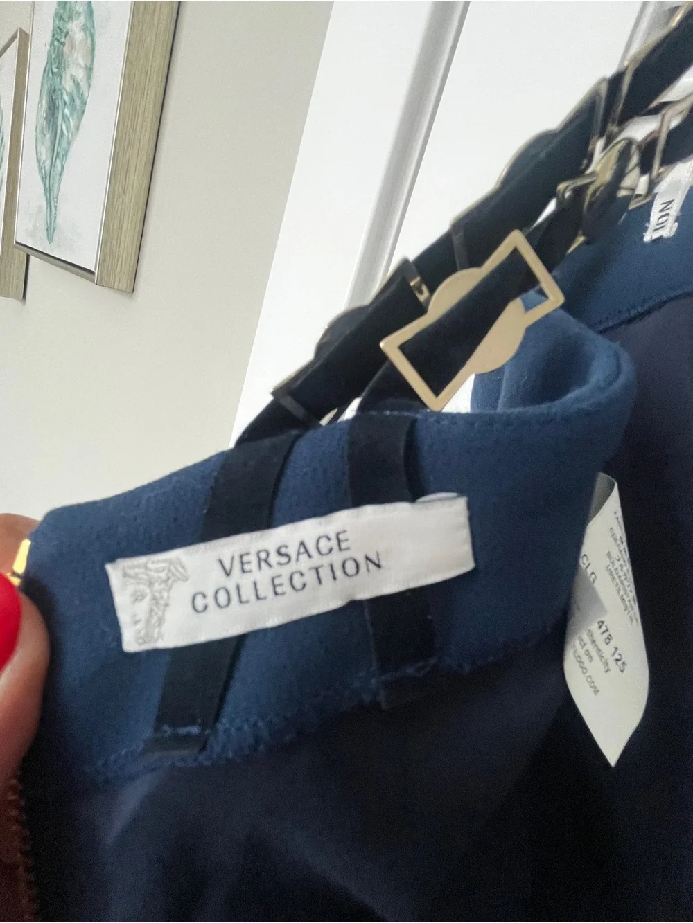 Versace collection Blue Halter Sheath Dress size 44 / size 10 - Picture 5 of 15